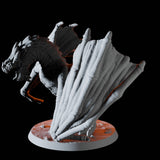 Rearing Wyvern Miniature for Dungeons and Dragons, Pathfinder or other TTRPGs