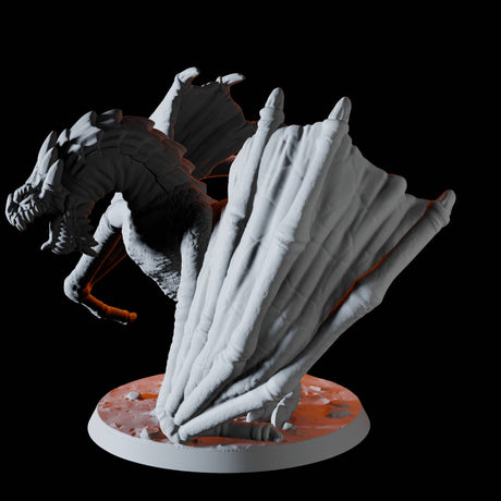 Rearing Wyvern Miniature for Dungeons and Dragons, Pathfinder or other TTRPGs