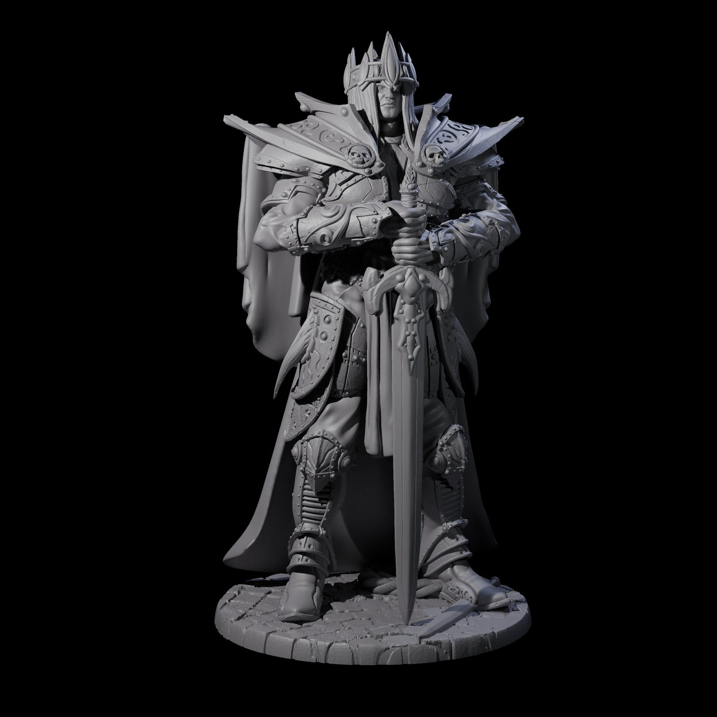 Regal Armoured King Miniature for Dungeons and Dragons, Pathfinder or other TTRPGs