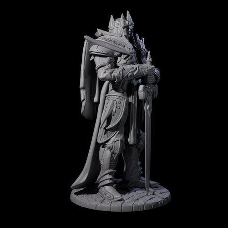 Regal Armoured King Miniature for Dungeons and Dragons, Pathfinder or other TTRPGs