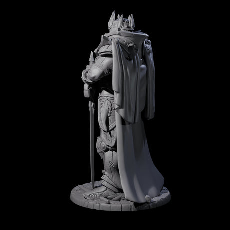 Regal Armoured King Miniature for Dungeons and Dragons, Pathfinder or other TTRPGs