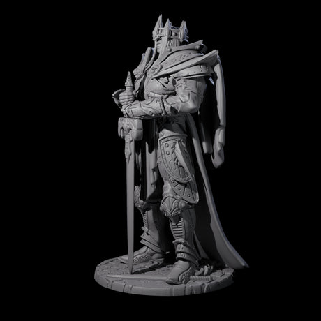 Regal Armoured King Miniature for Dungeons and Dragons, Pathfinder or other TTRPGs