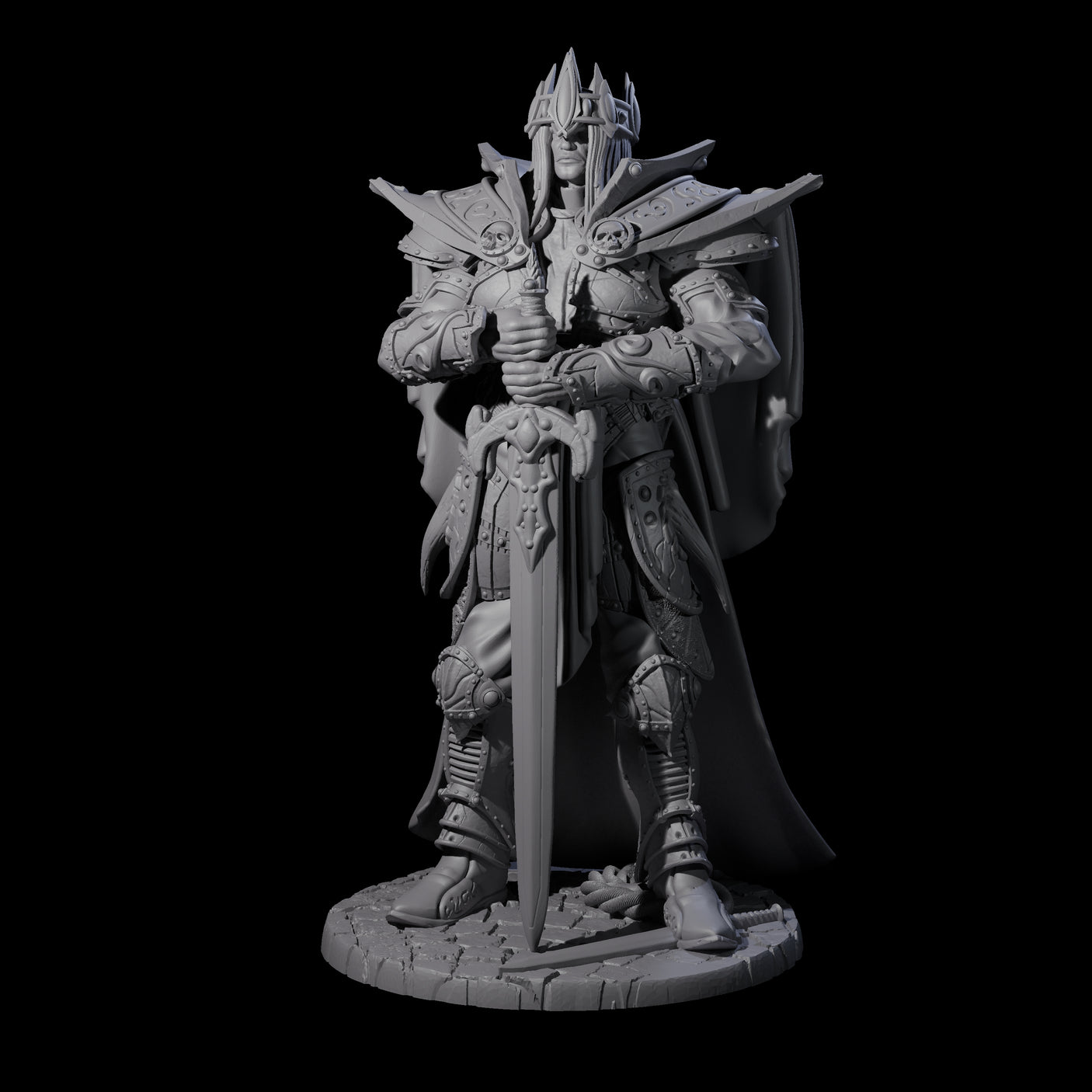 Regal Armoured King Miniature for Dungeons and Dragons, Pathfinder or other TTRPGs