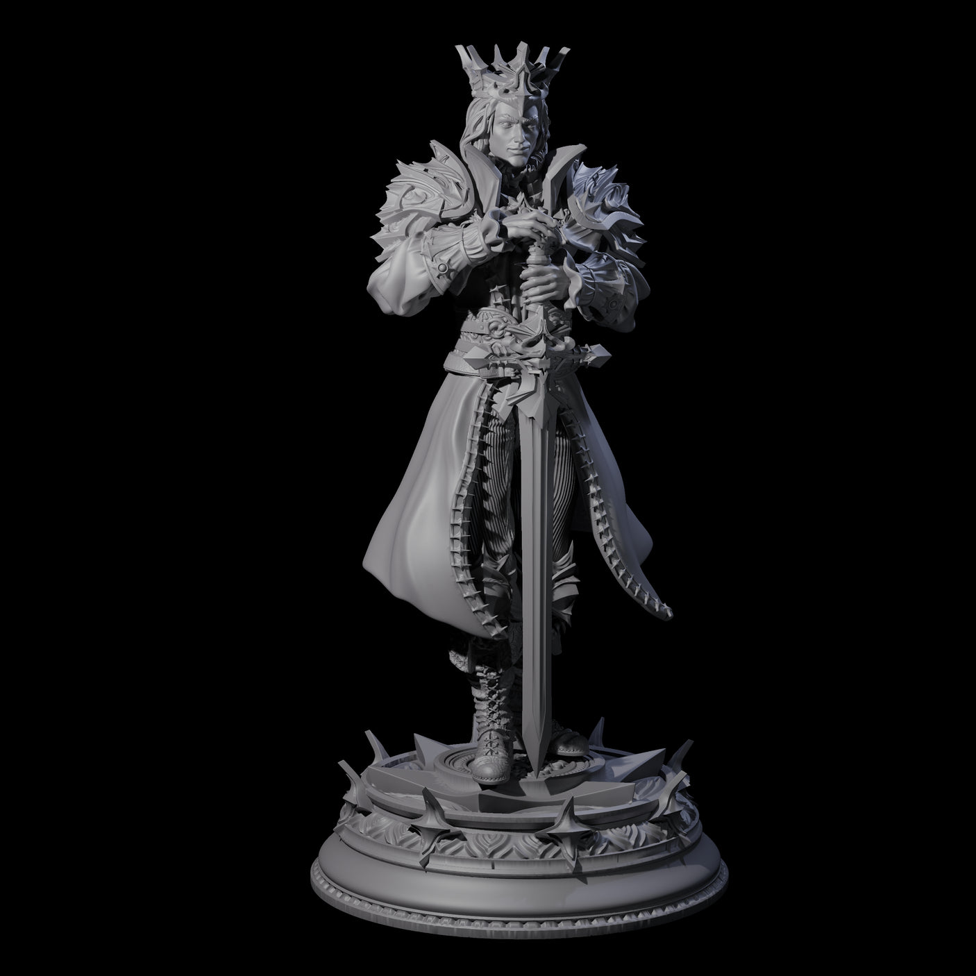 Regal King Miniature for Dungeons and Dragons, Pathfinder or other TTRPGs