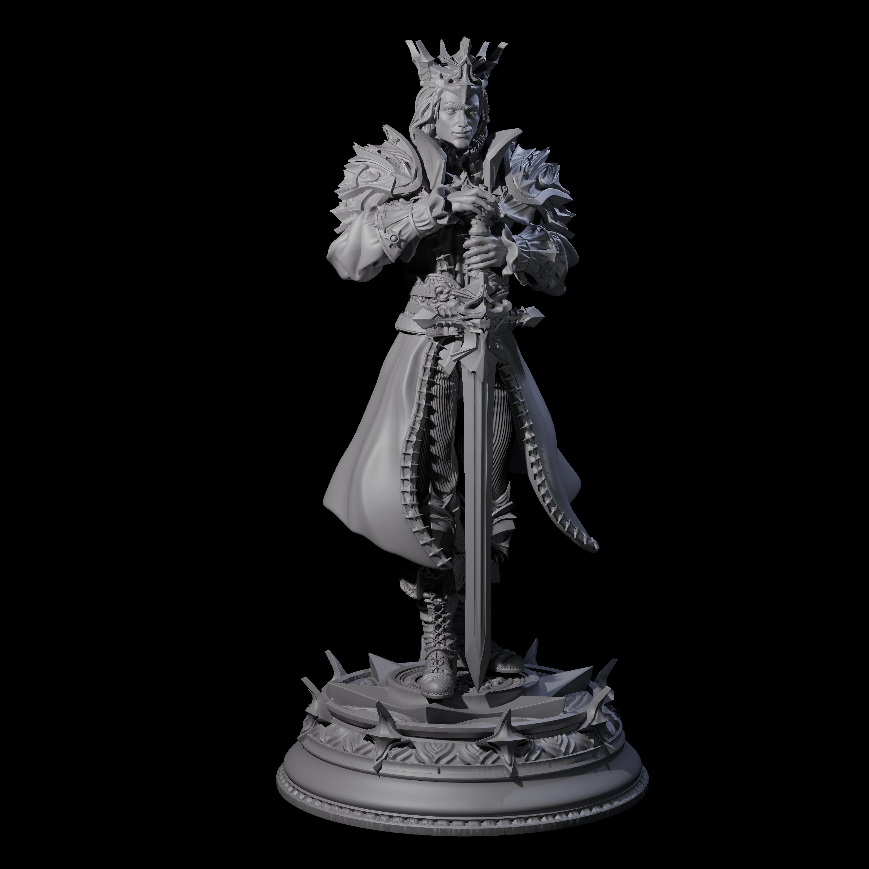 Regal King Miniature for Dungeons and Dragons, Pathfinder or other TTRPGs