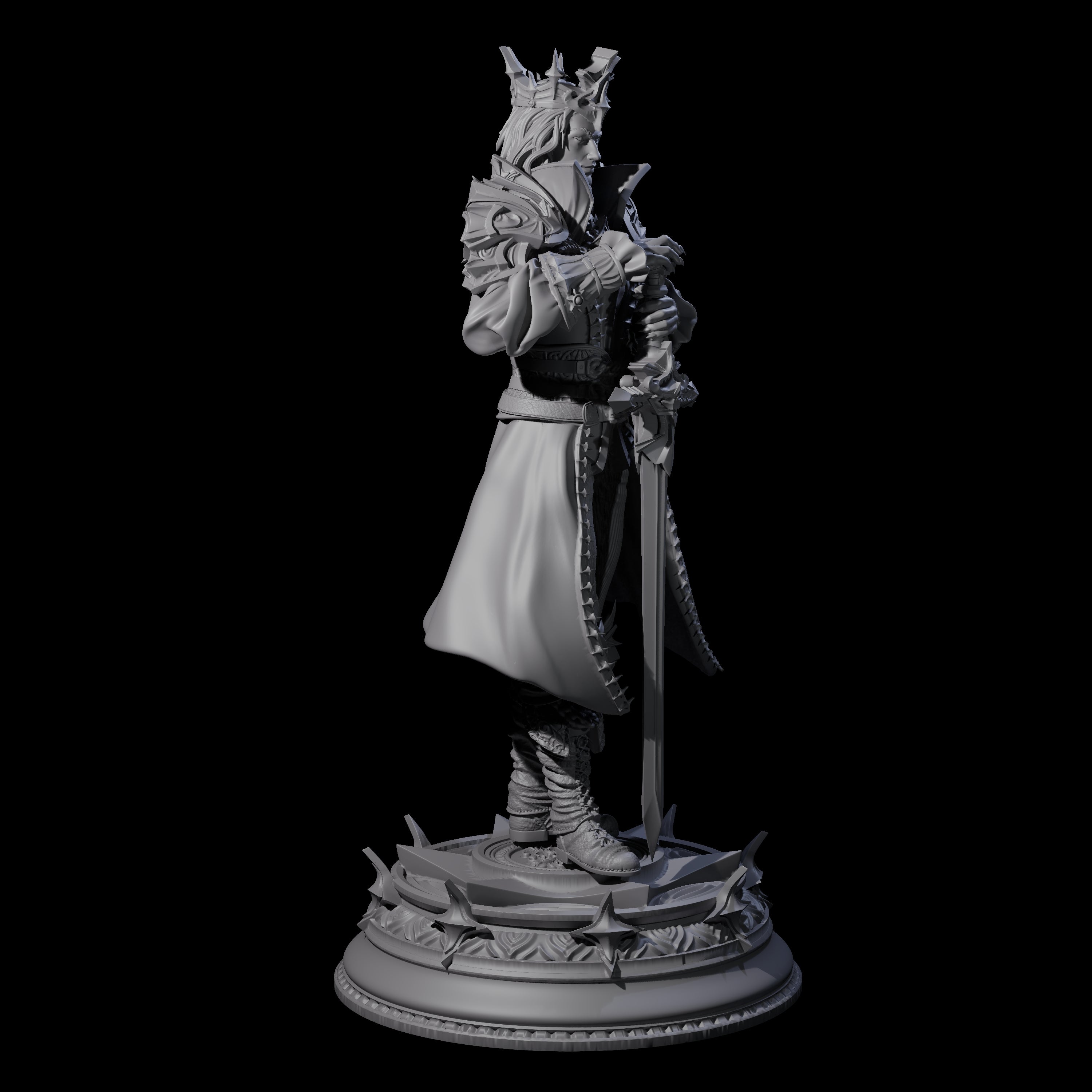 Regal King Miniature for Dungeons and Dragons, Pathfinder or other TTRPGs