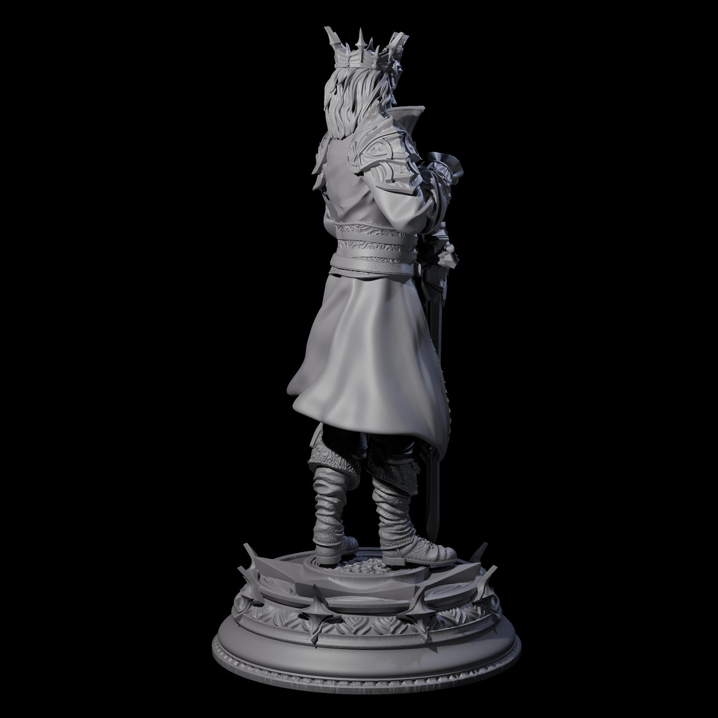 Regal King Miniature for Dungeons and Dragons, Pathfinder or other TTRPGs