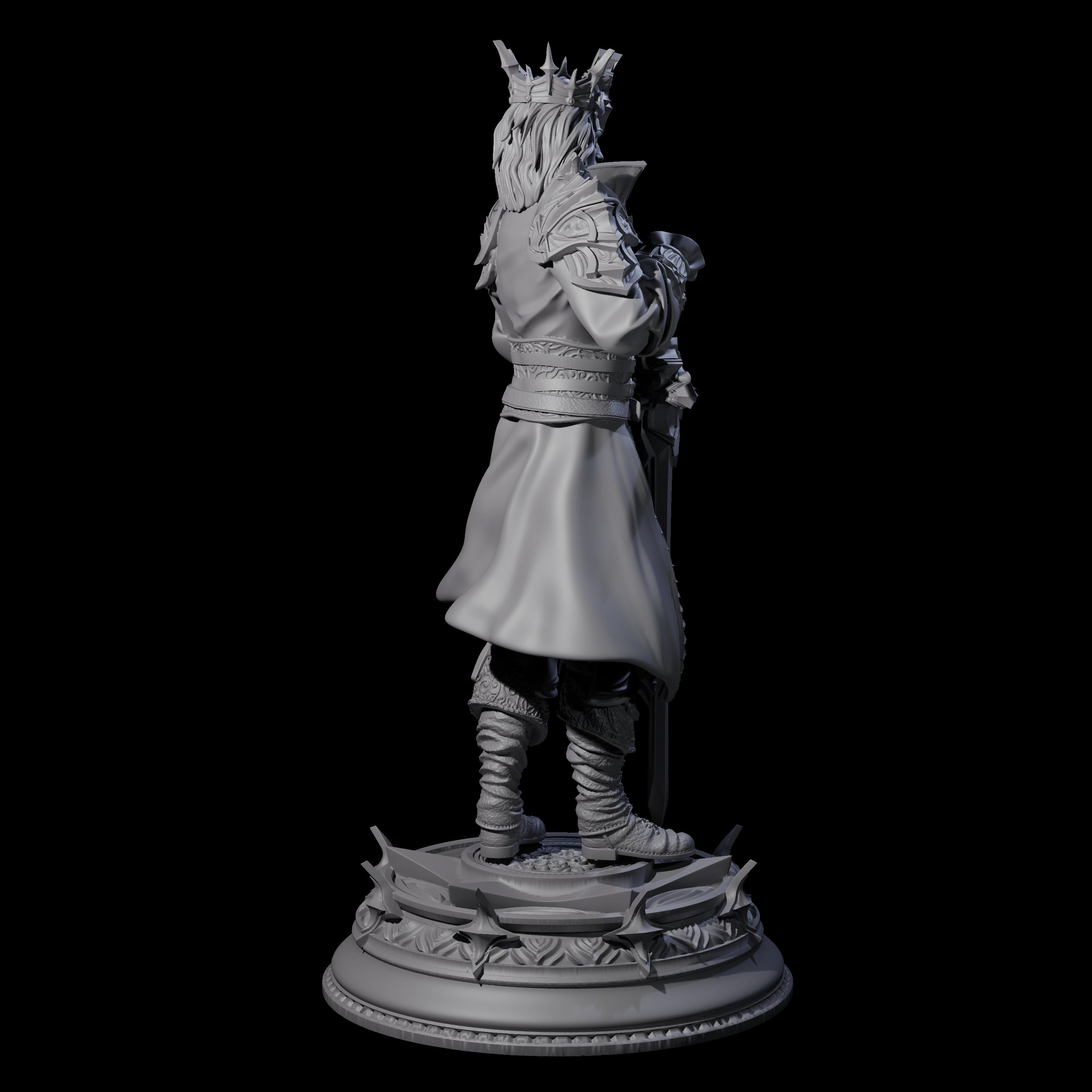 Regal King Miniature for Dungeons and Dragons, Pathfinder or other TTRPGs