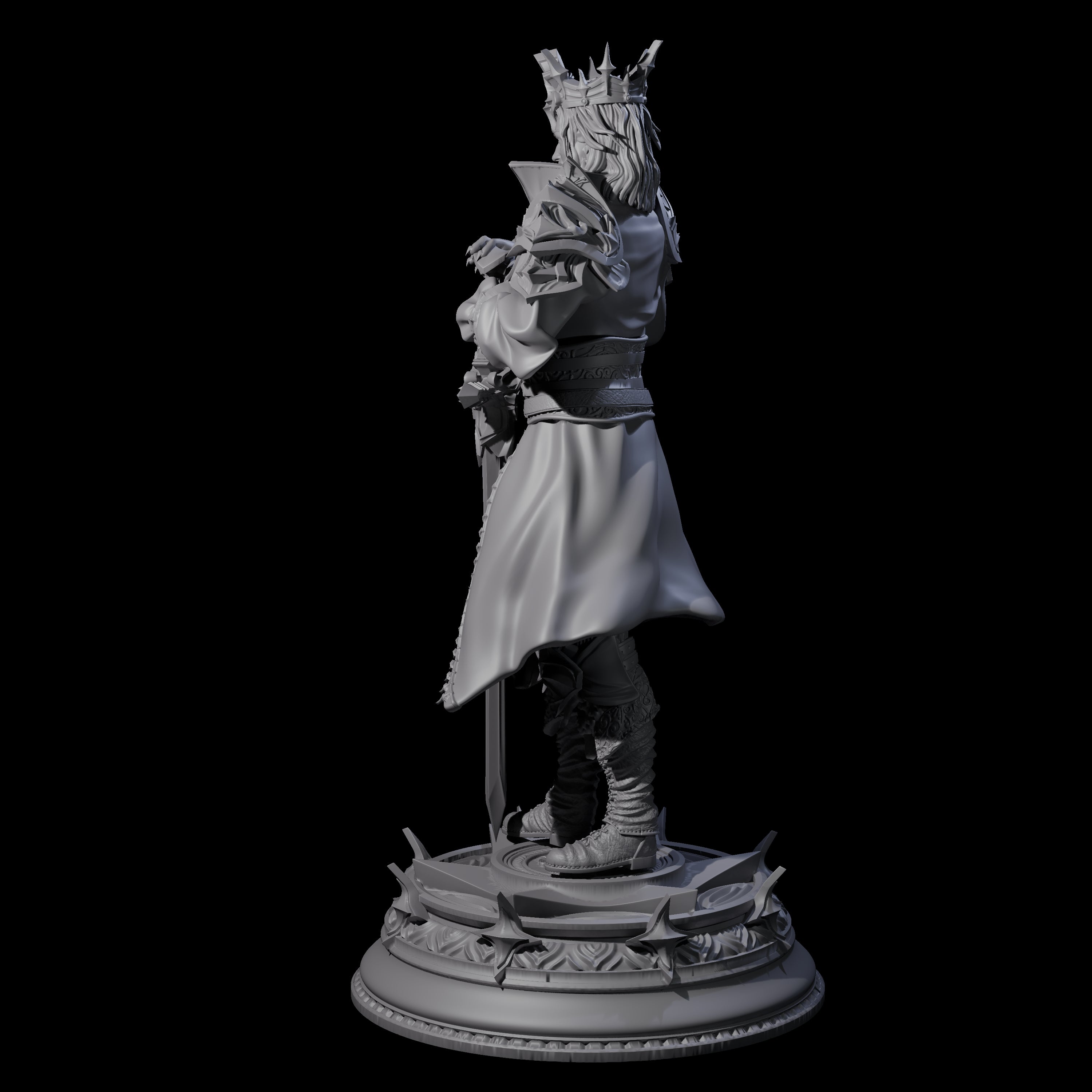 Regal King Miniature for Dungeons and Dragons, Pathfinder or other TTRPGs