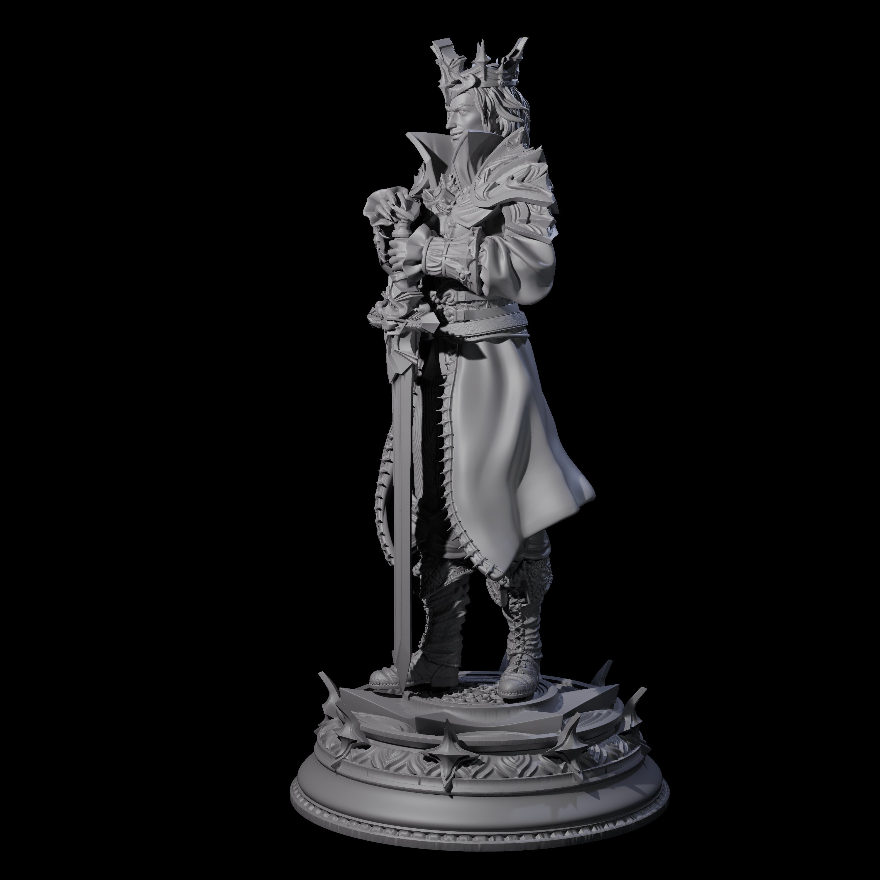 Regal King Miniature for Dungeons and Dragons, Pathfinder or other TTRPGs