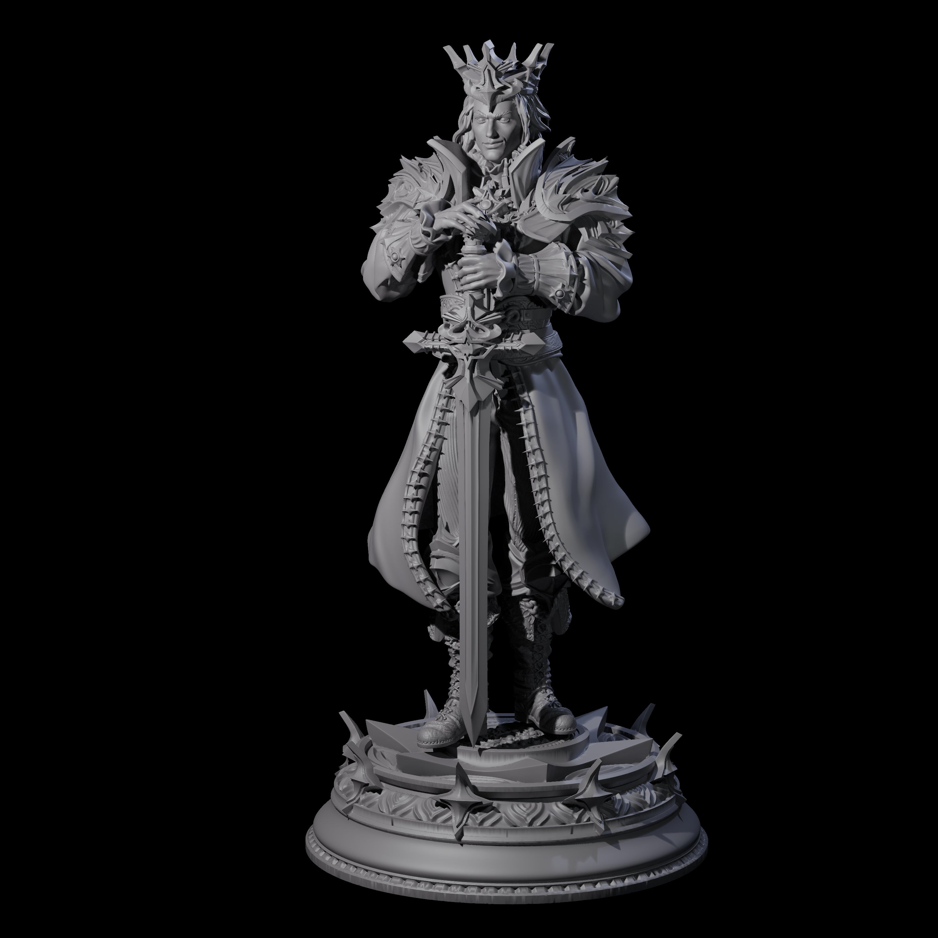 Regal King Miniature for Dungeons and Dragons, Pathfinder or other TTRPGs