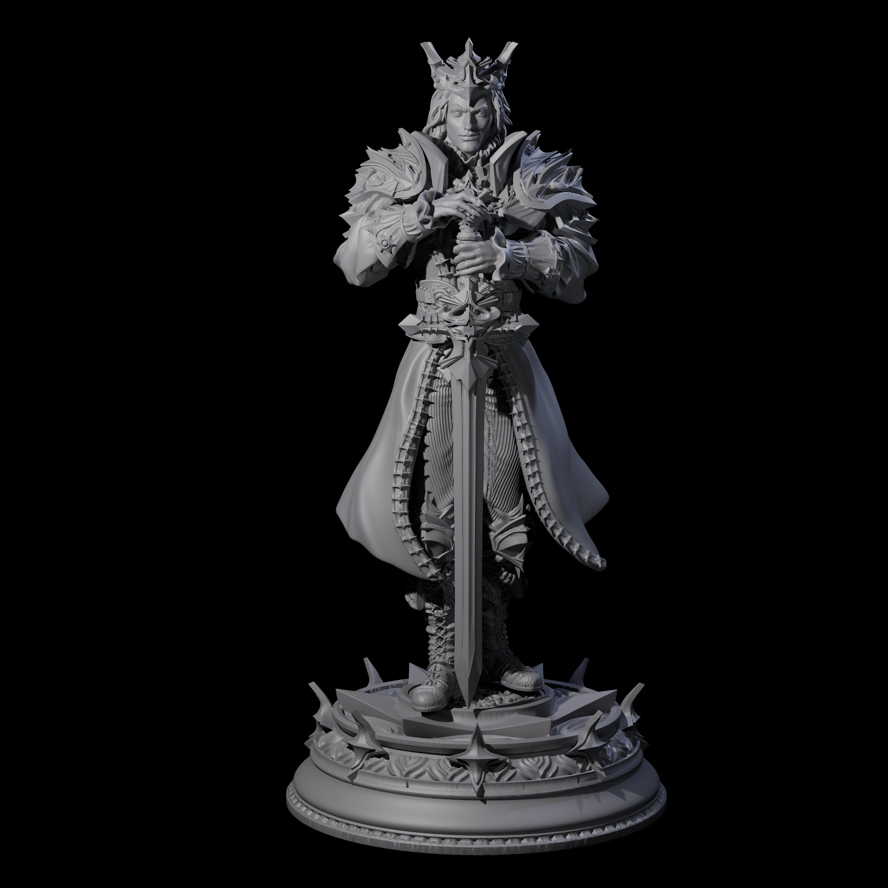 Regal King Miniature for Dungeons and Dragons, Pathfinder or other TTRPGs