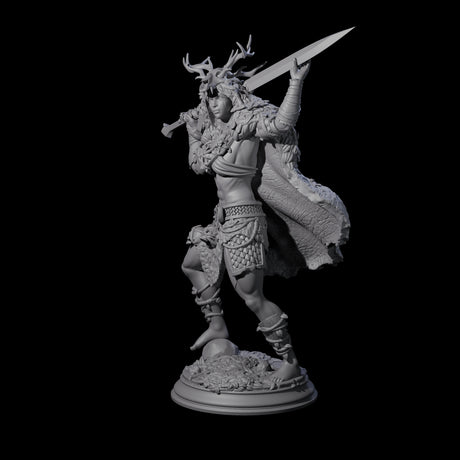 Relaxed Woodland Druid Miniature for Dungeons and Dragons, Pathfinder or other TTRPGs