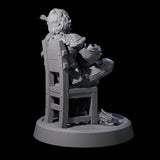 Relaxing Elf Bard Miniature for Dungeons and Dragons, Pathfinder or other TTRPGs