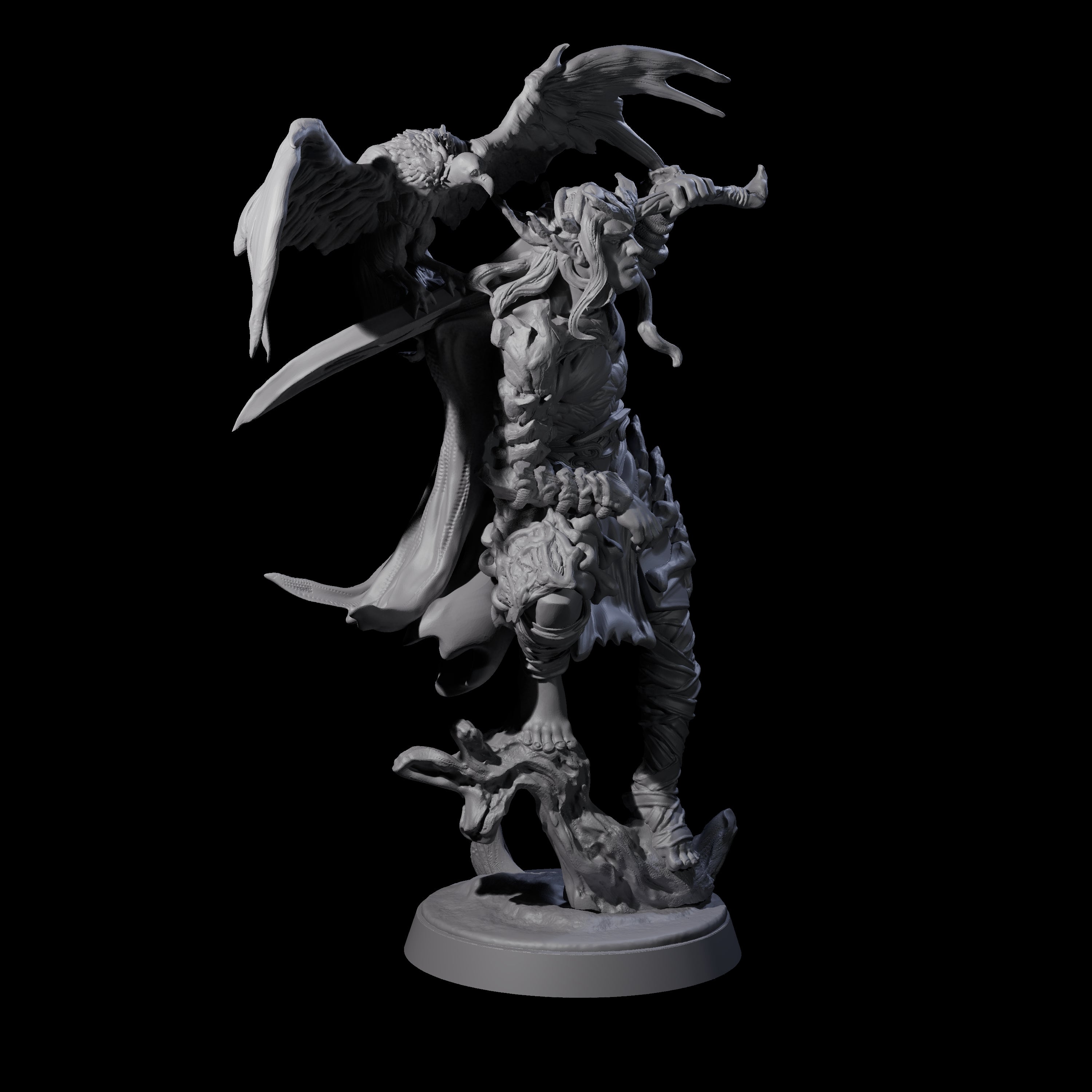 Relaxing Nature Knight Miniature for Dungeons and Dragons, Pathfinder or other TTRPGs