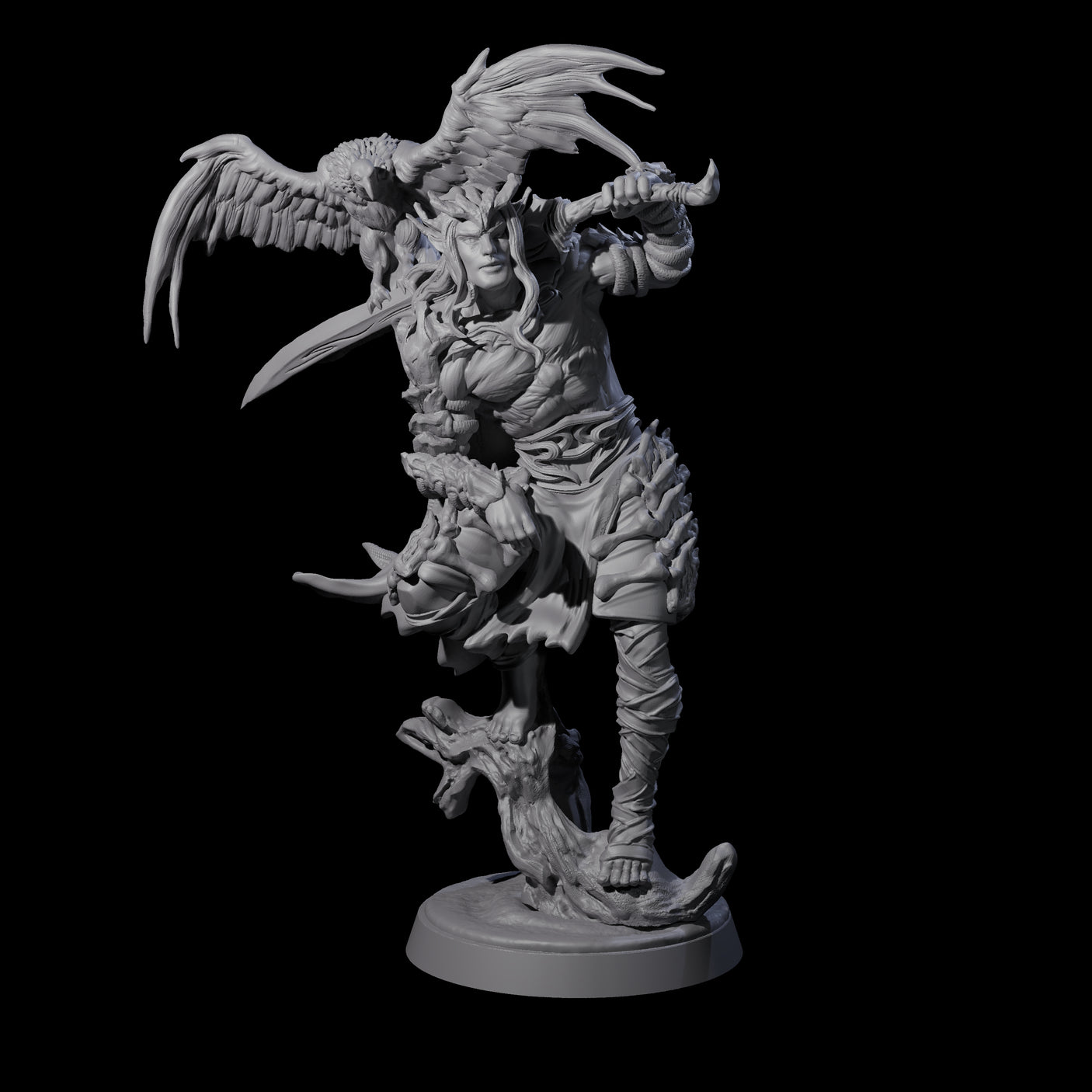 Relaxing Nature Knight Miniature for Dungeons and Dragons, Pathfinder or other TTRPGs