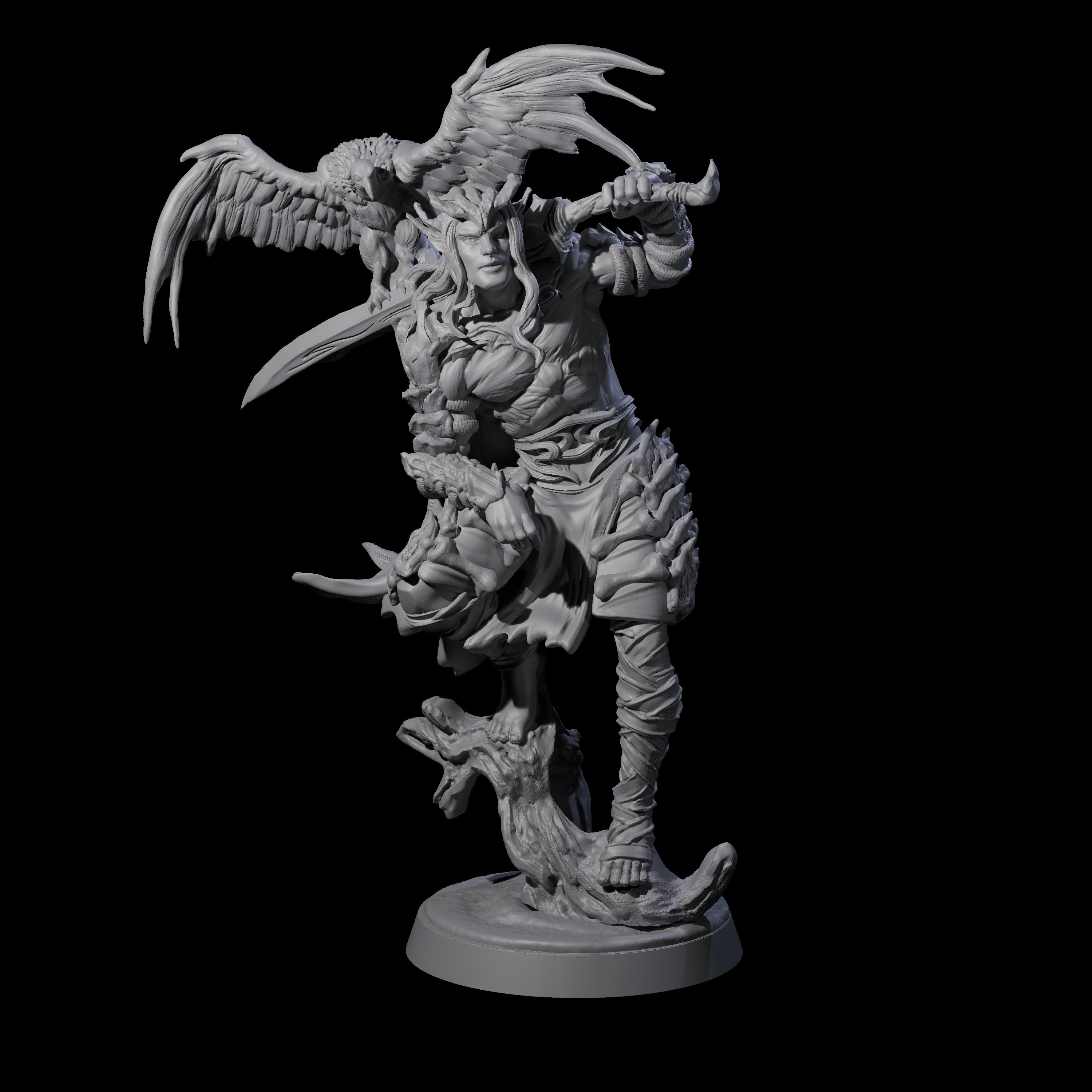 Relaxing Nature Knight Miniature for Dungeons and Dragons, Pathfinder or other TTRPGs