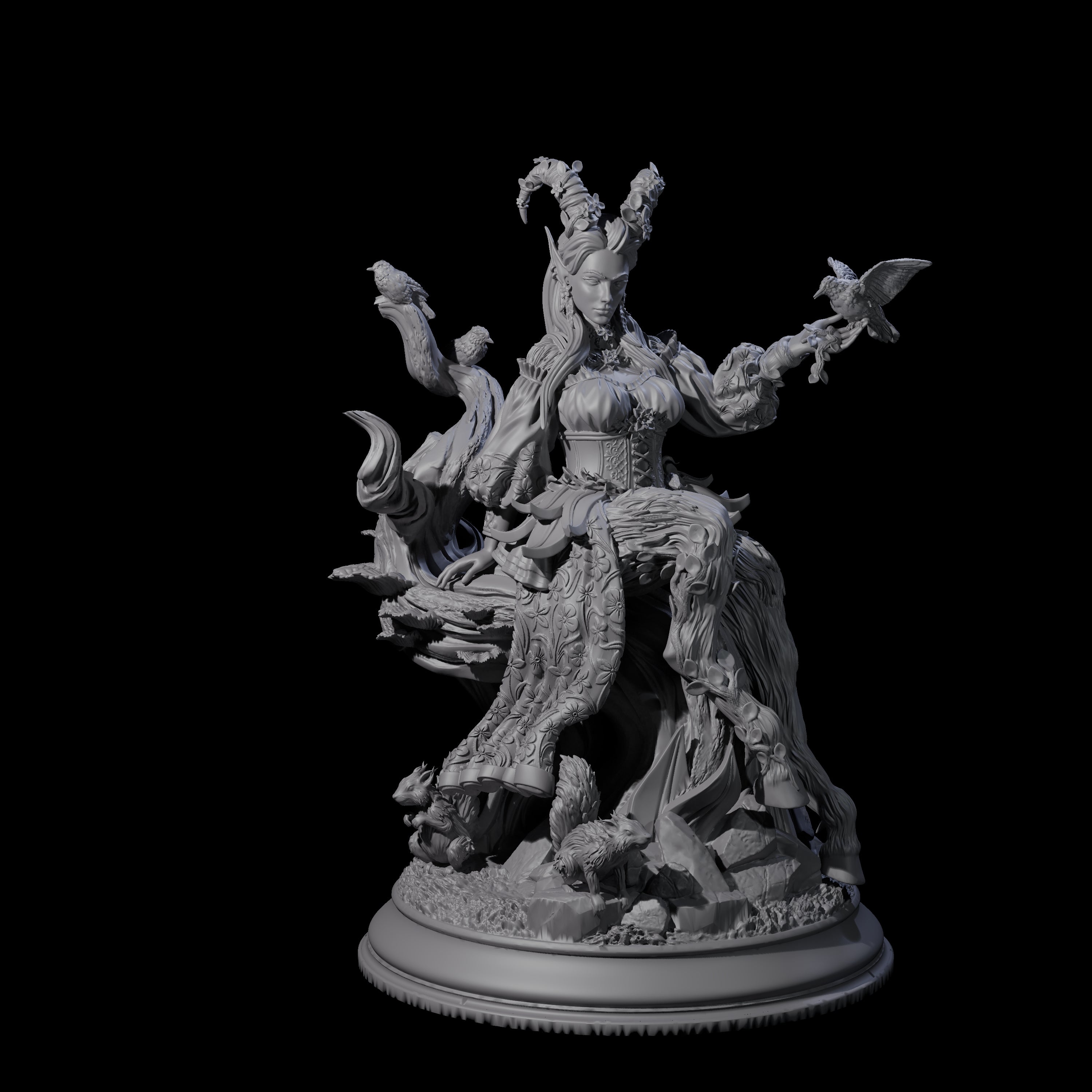 Relaxing Satyr Druid Miniature for Dungeons and Dragons, Pathfinder or other TTRPGs