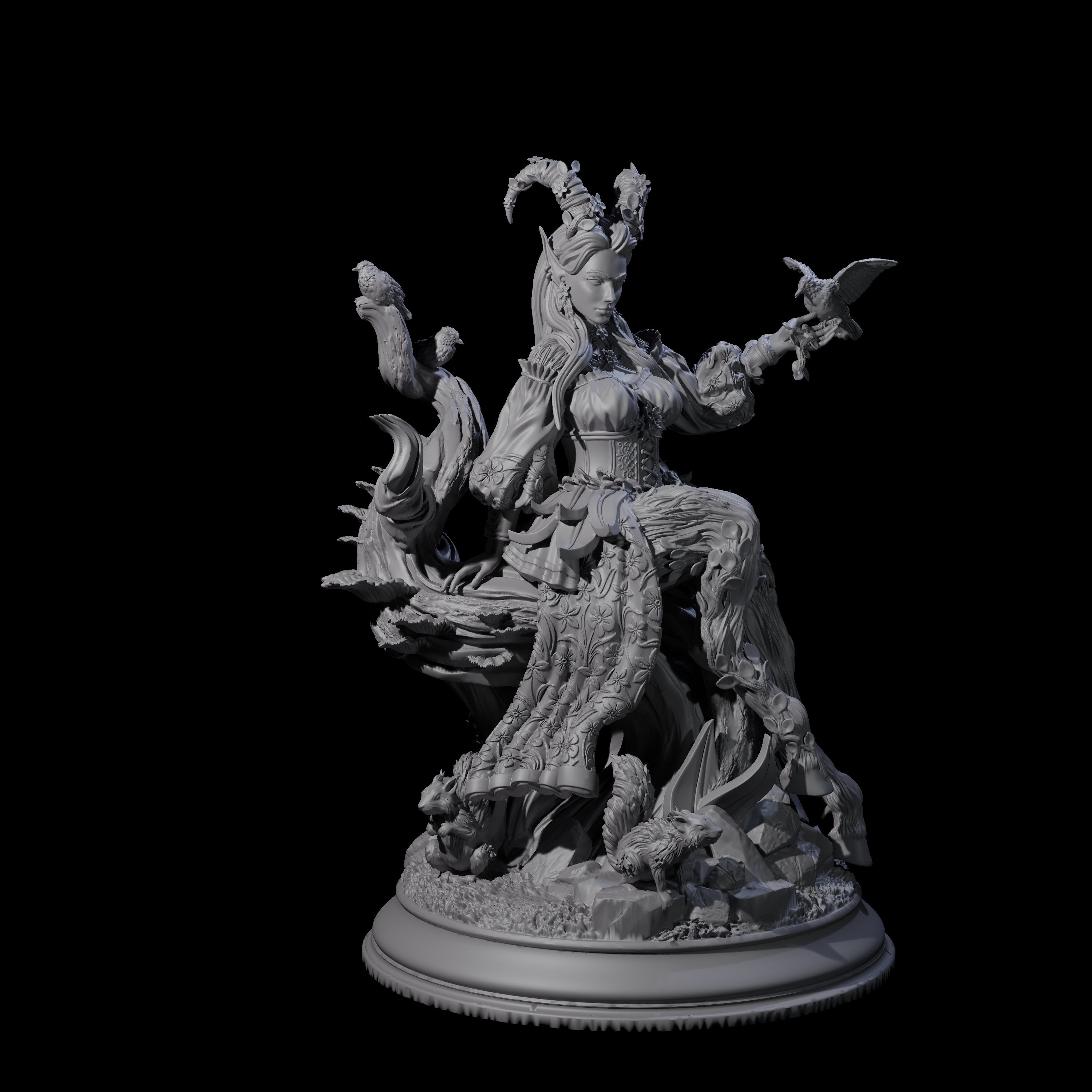 Relaxing Satyr Druid Miniature for Dungeons and Dragons, Pathfinder or other TTRPGs