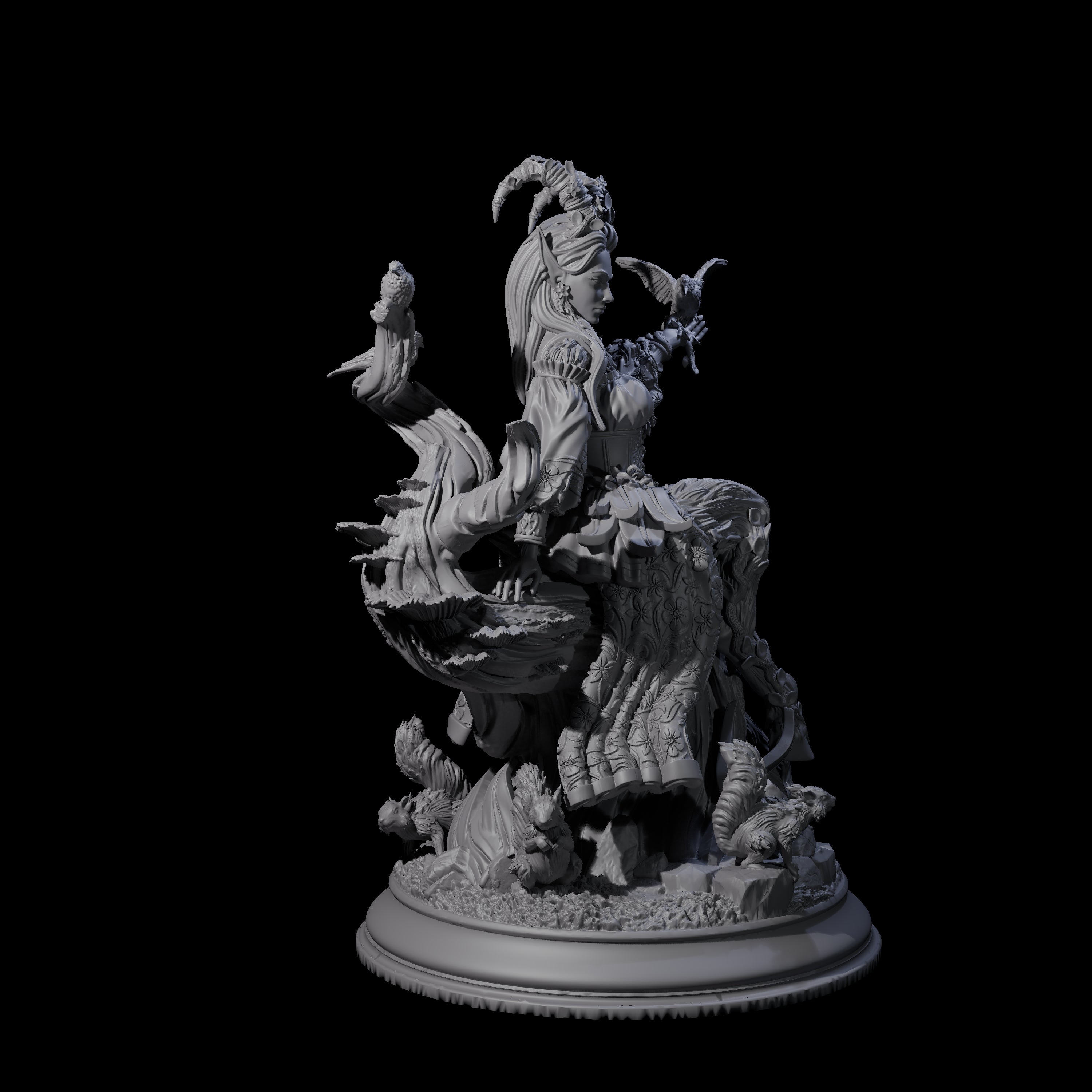 Relaxing Satyr Druid Miniature for Dungeons and Dragons, Pathfinder or other TTRPGs