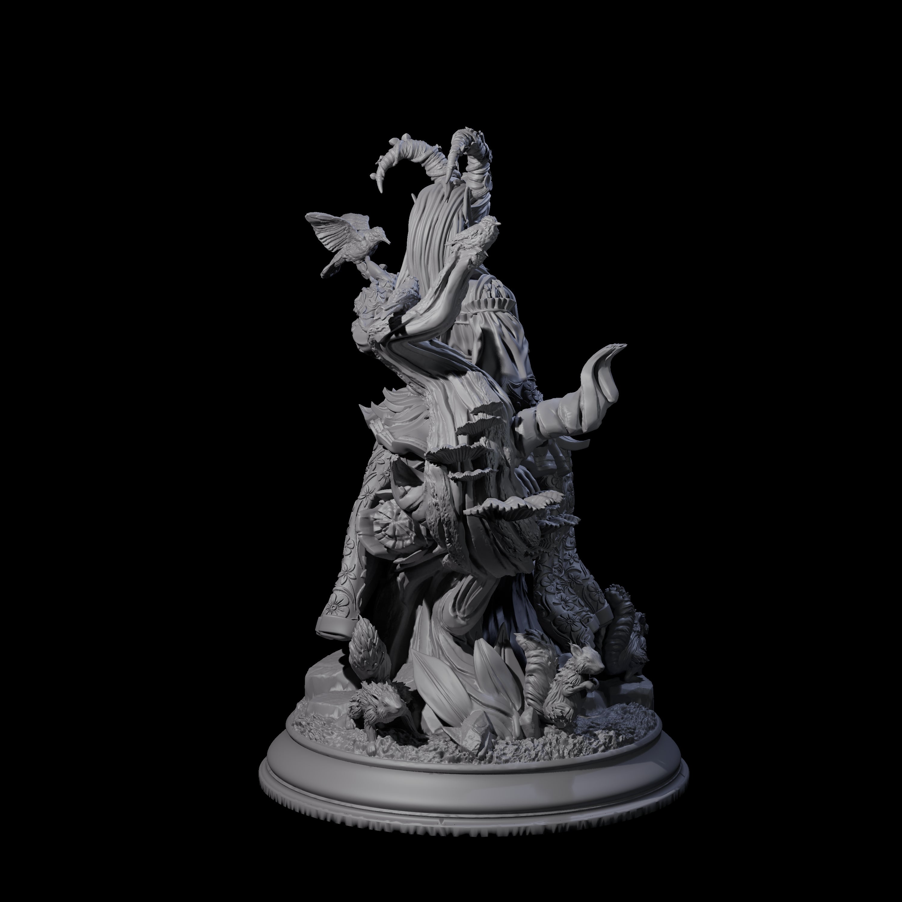 Relaxing Satyr Druid Miniature for Dungeons and Dragons, Pathfinder or other TTRPGs