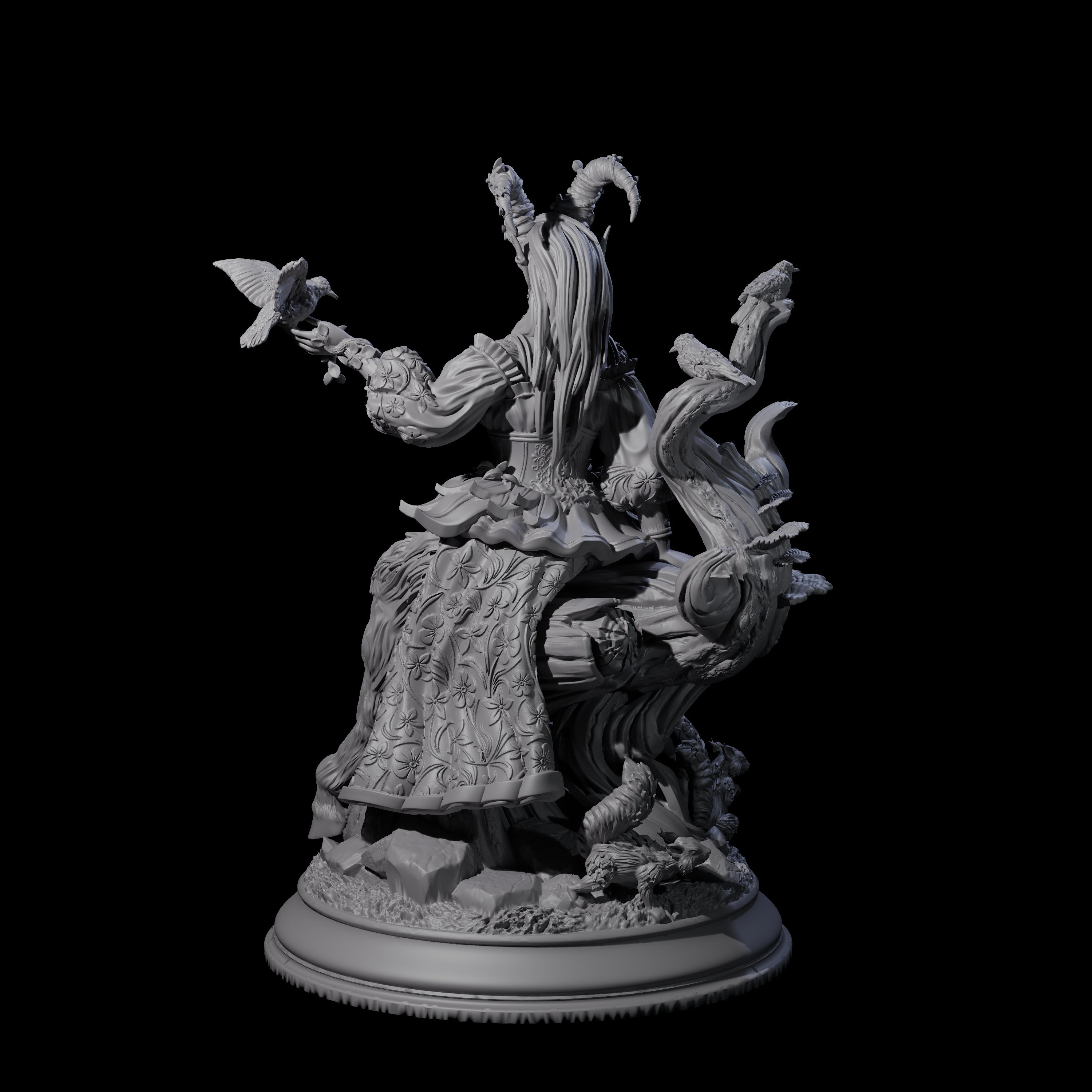 Relaxing Satyr Druid Miniature for Dungeons and Dragons, Pathfinder or other TTRPGs