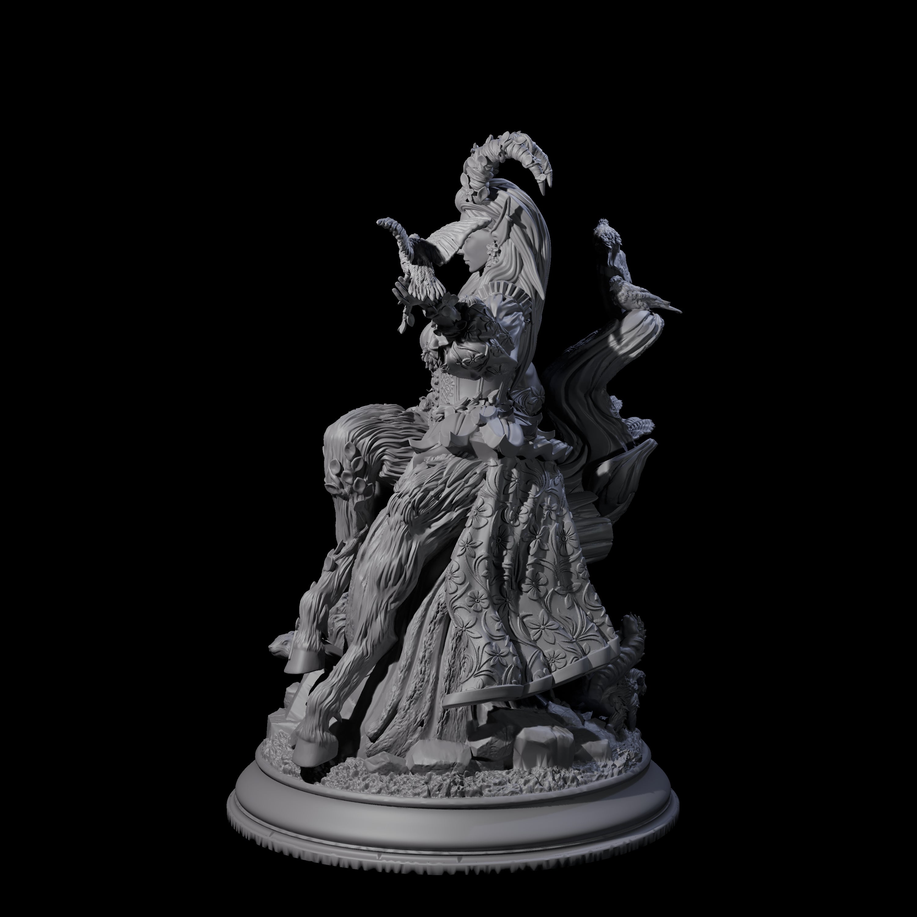 Relaxing Satyr Druid Miniature for Dungeons and Dragons, Pathfinder or other TTRPGs