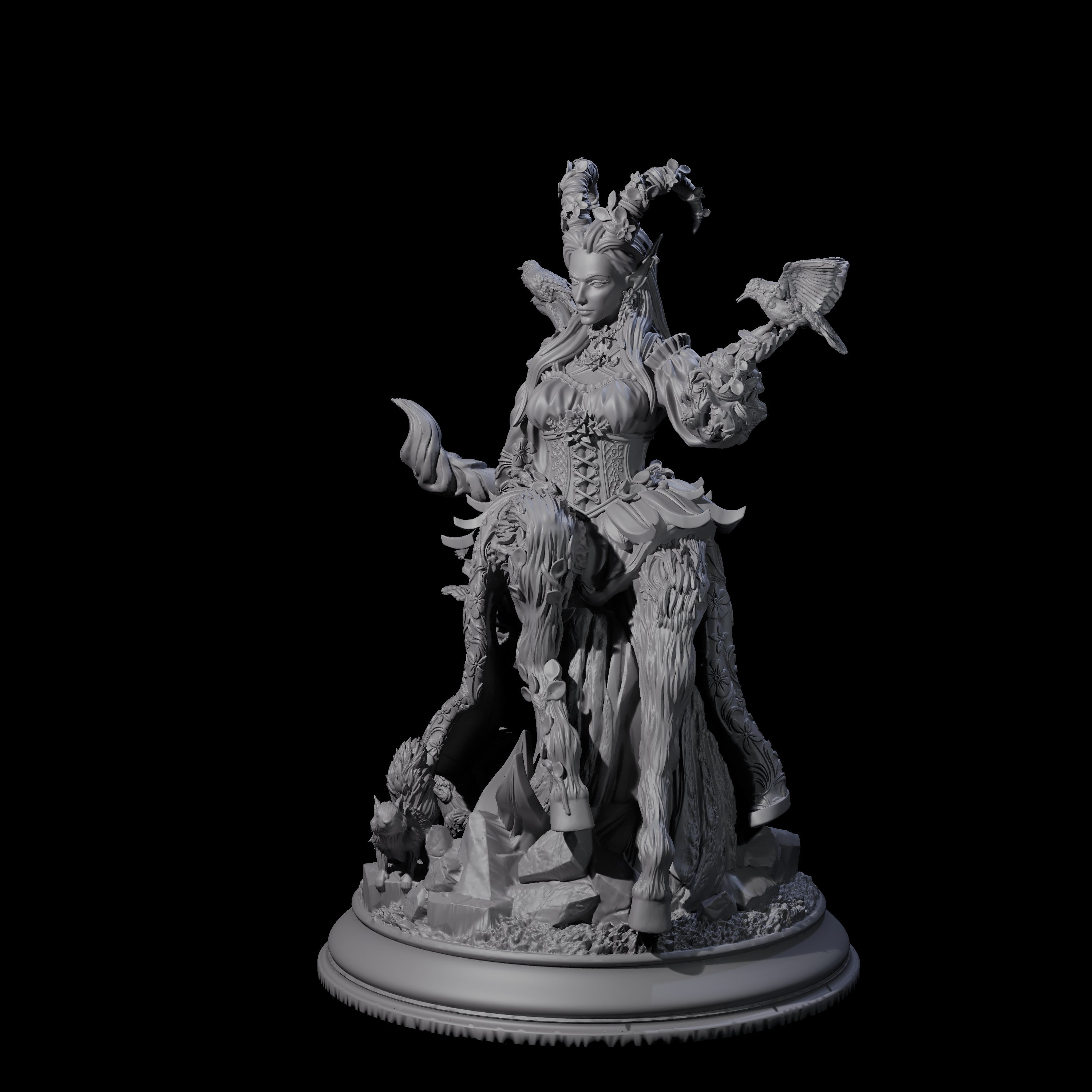 Relaxing Satyr Druid Miniature for Dungeons and Dragons, Pathfinder or other TTRPGs