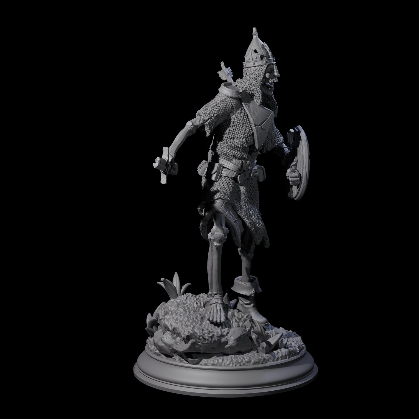 Relentless Skeleton Warrior B Miniature for Dungeons and Dragons, Pathfinder or other TTRPGs