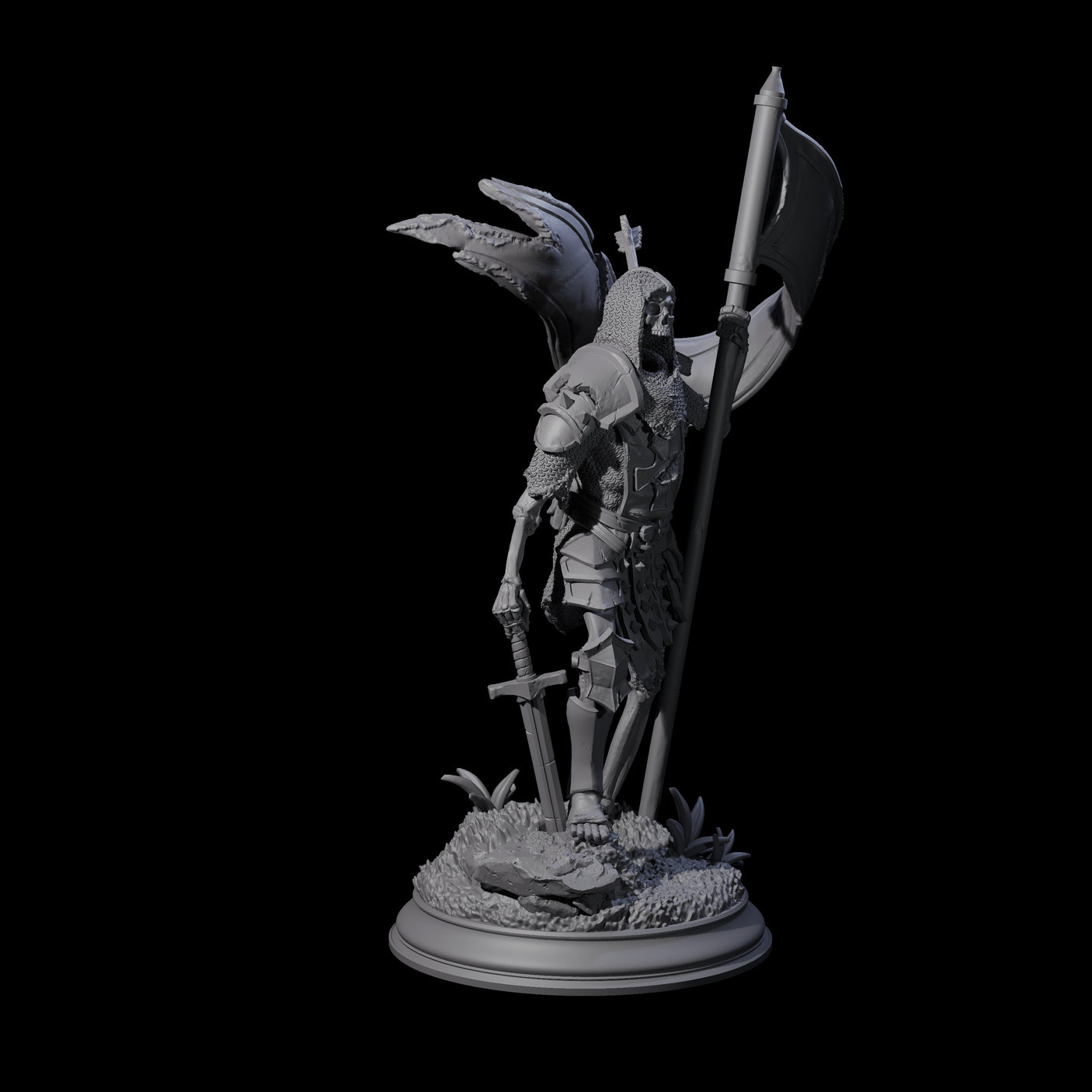 Relentless Skeleton Warrior C Miniature for Dungeons and Dragons, Pathfinder or other TTRPGs