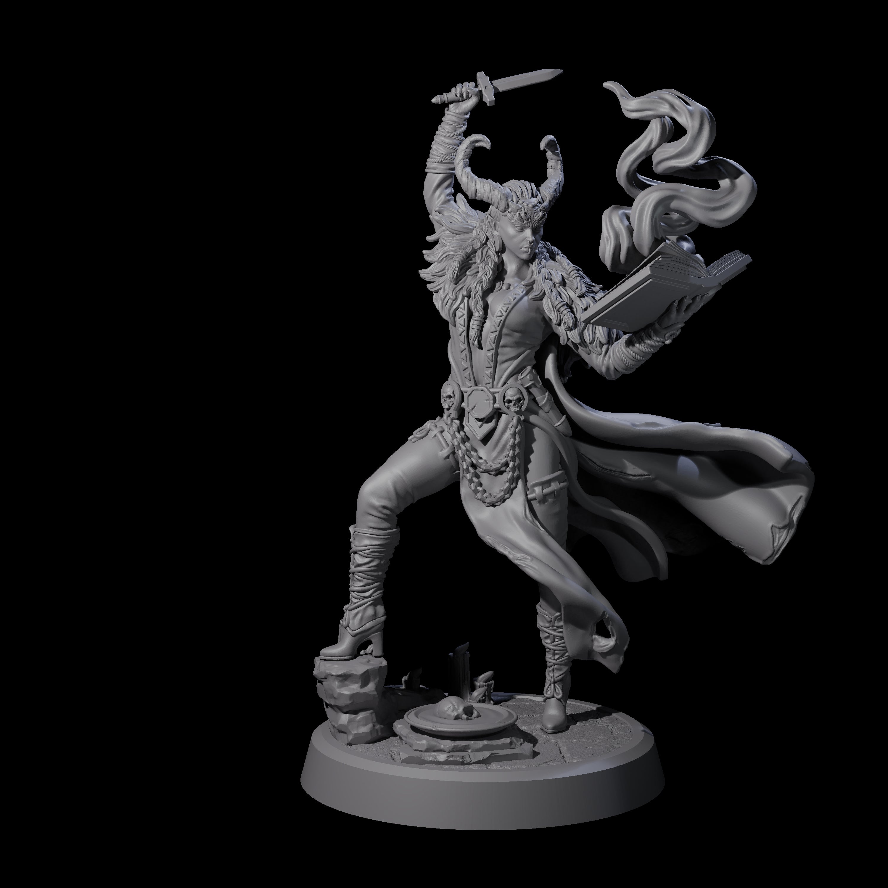 Relliander - Tiefling Warlock Miniature for Dungeons and Dragons, Pathfinder or other TTRPGs