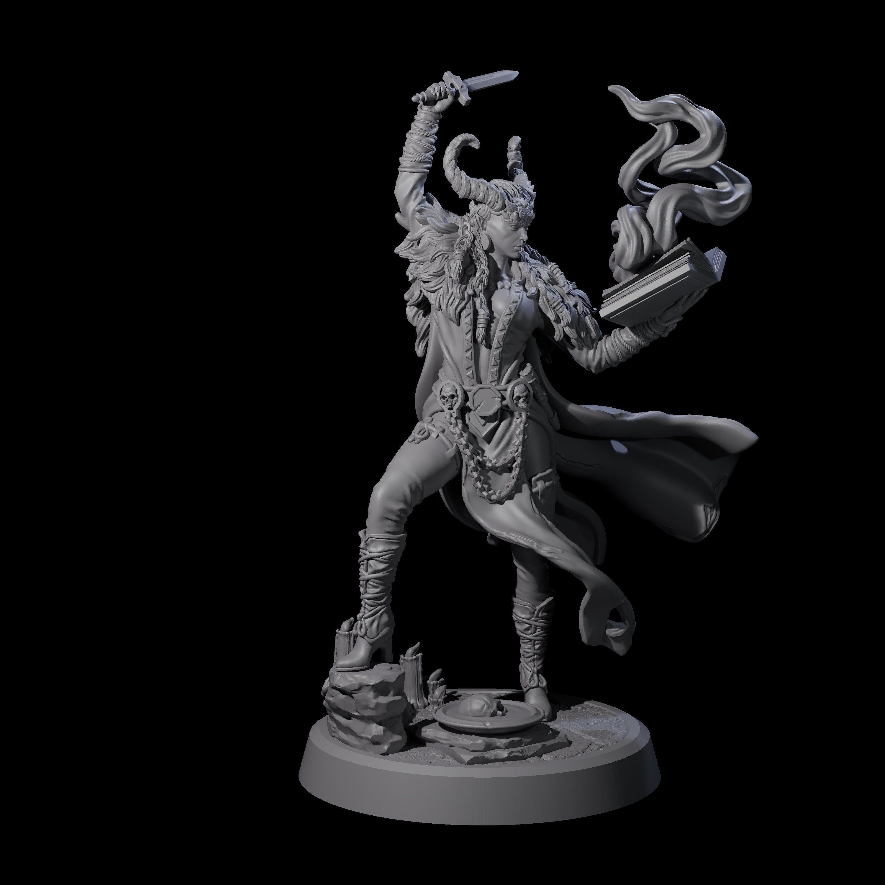 Relliander - Tiefling Warlock Miniature for Dungeons and Dragons, Pathfinder or other TTRPGs
