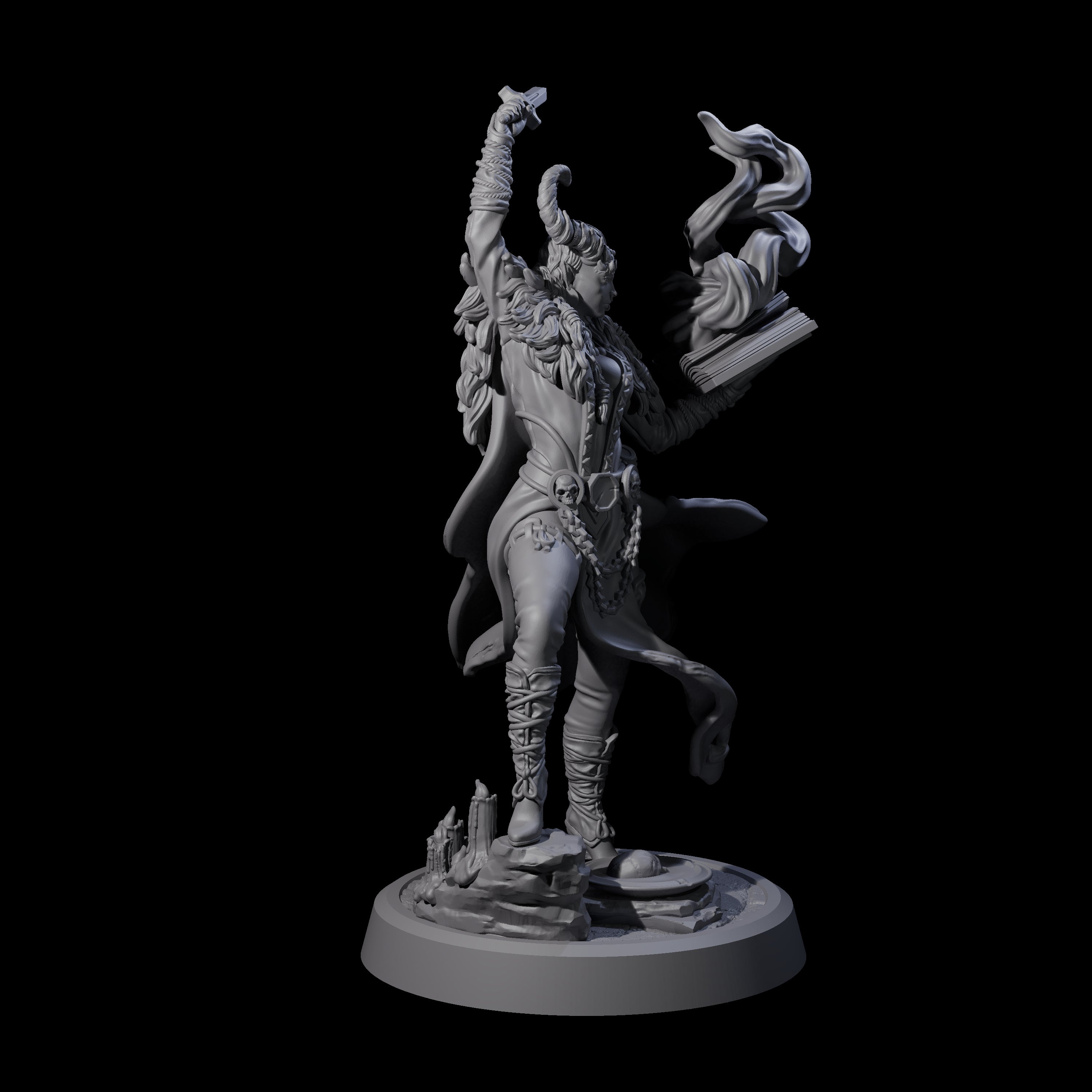 Relliander - Tiefling Warlock Miniature for Dungeons and Dragons, Pathfinder or other TTRPGs