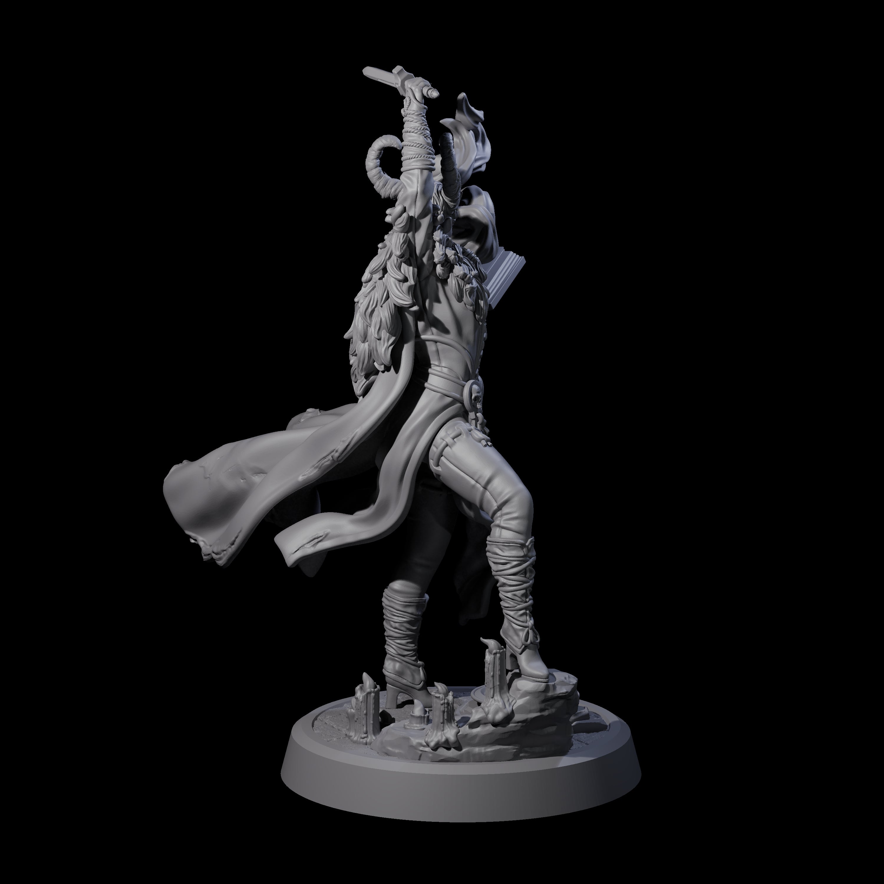 Relliander - Tiefling Warlock Miniature for Dungeons and Dragons, Pathfinder or other TTRPGs