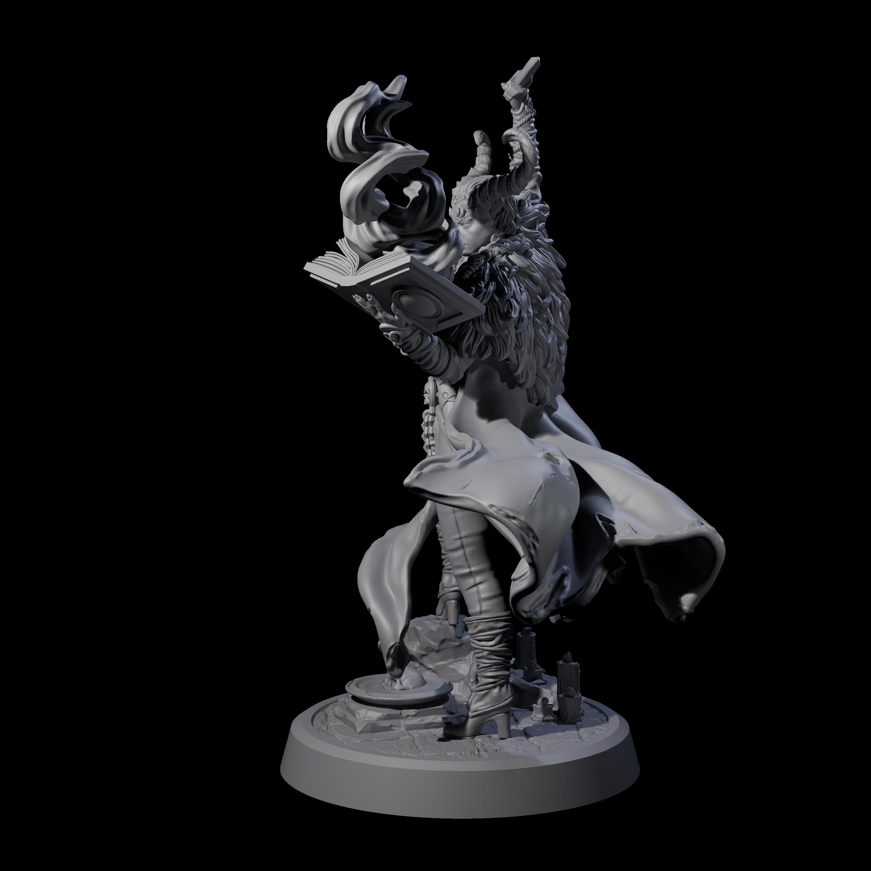 Relliander - Tiefling Warlock Miniature for Dungeons and Dragons, Pathfinder or other TTRPGs