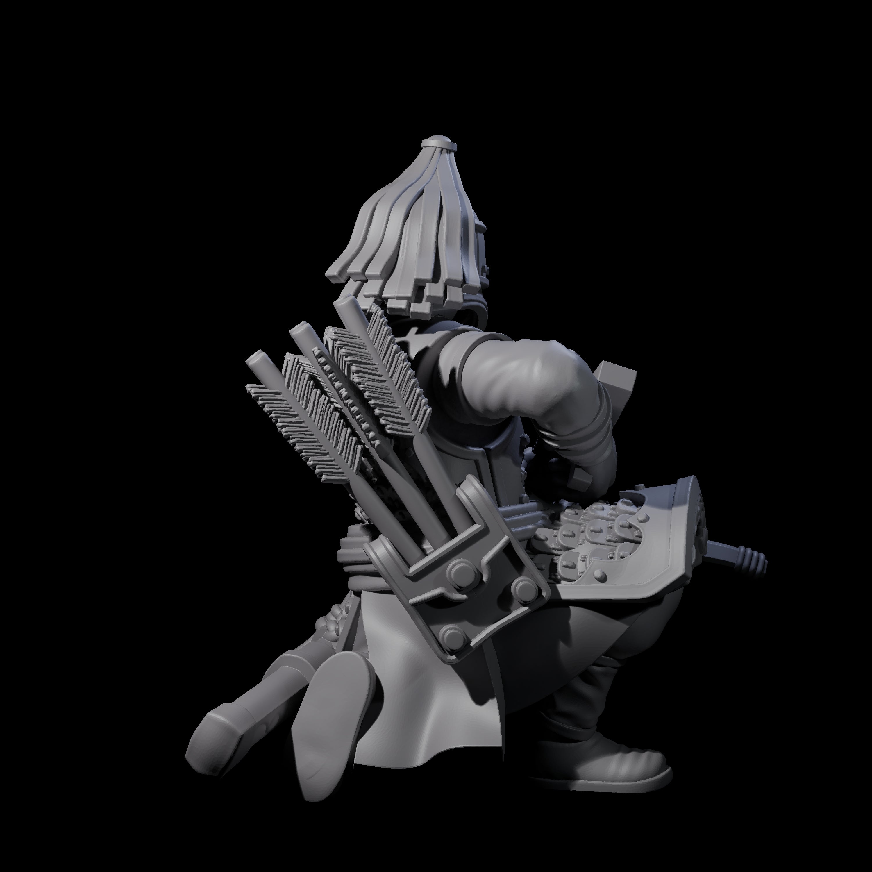 Reloading Human Crossbowman A Miniature for Dungeons and Dragons, Pathfinder or other TTRPGs