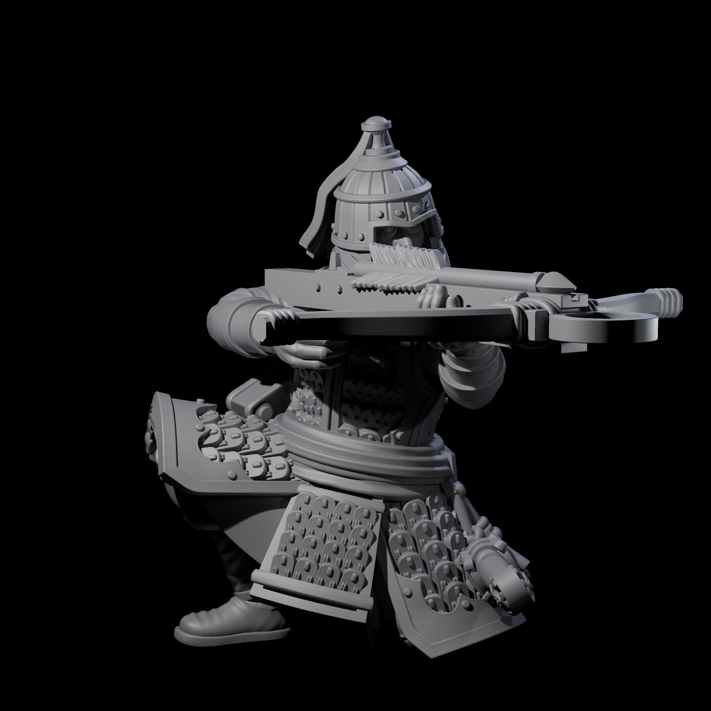 Reloading Human Crossbowman B Miniature for Dungeons and Dragons, Pathfinder or other TTRPGs