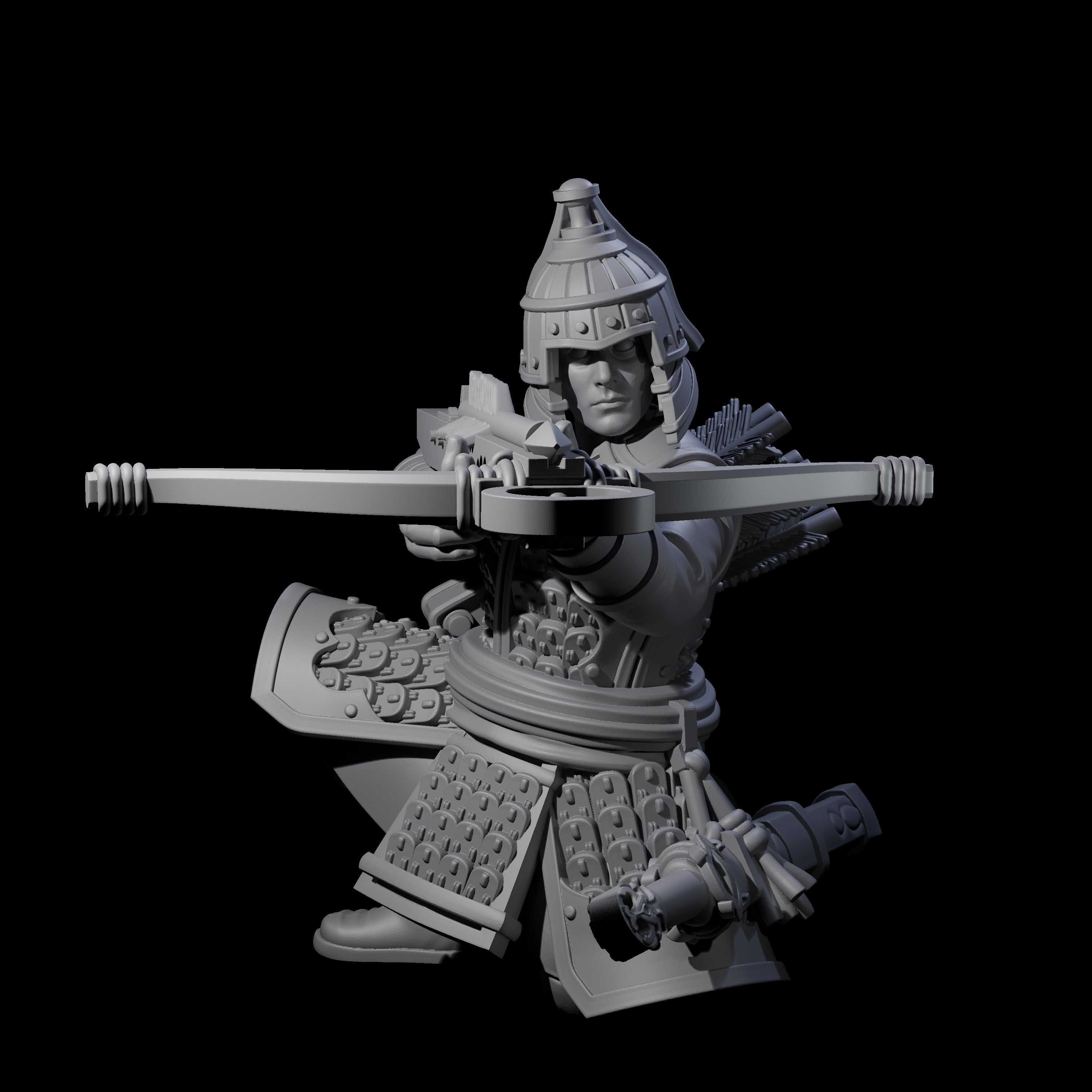 Reloading Human Crossbowman B Miniature for Dungeons and Dragons, Pathfinder or other TTRPGs