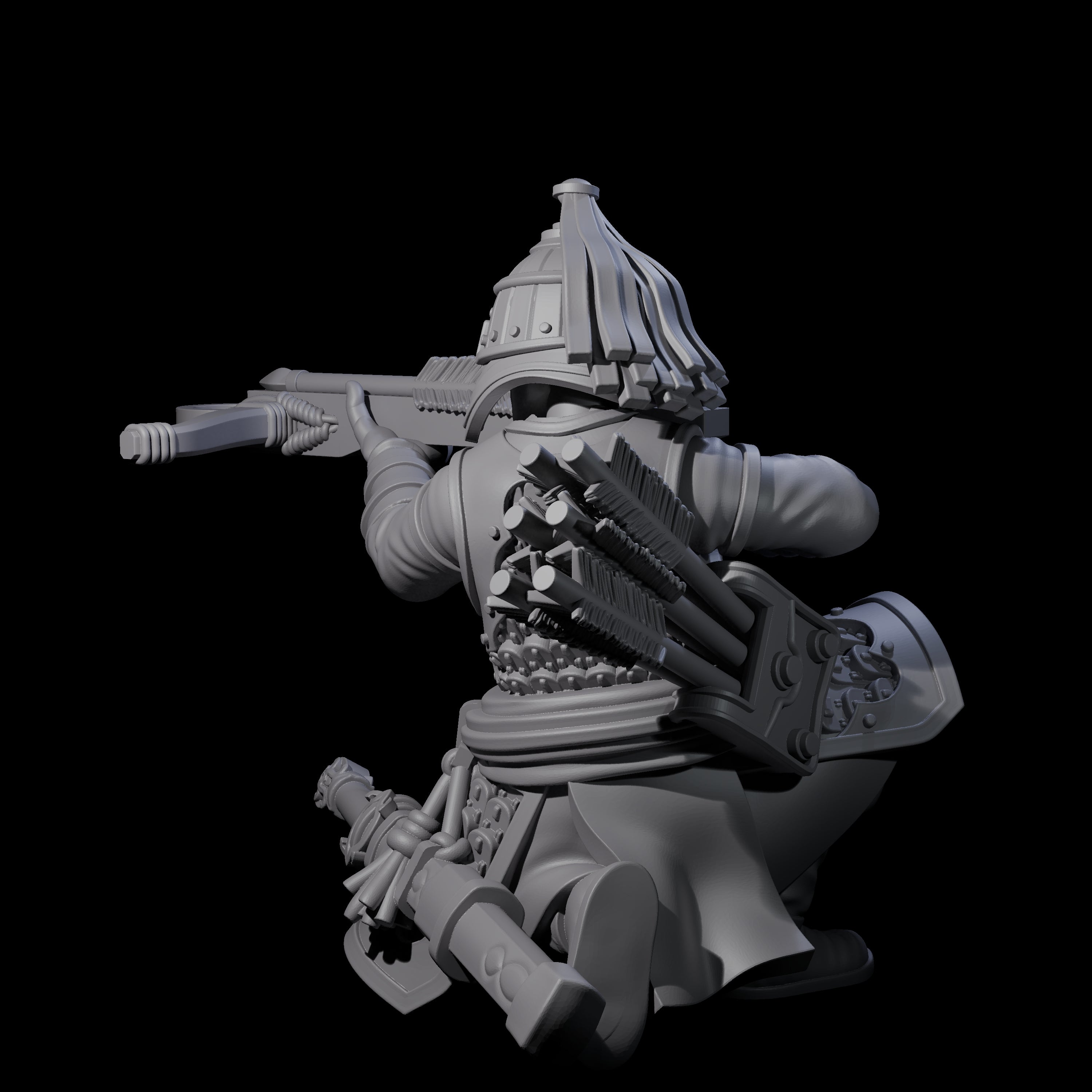 Reloading Human Crossbowman B Miniature for Dungeons and Dragons, Pathfinder or other TTRPGs