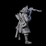Reloading Human Crossbowman D Miniature for Dungeons and Dragons, Pathfinder or other TTRPGs