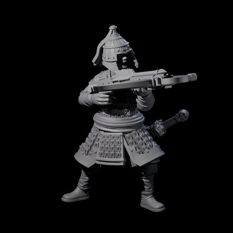 Reloading Human Crossbowman E Miniature for Dungeons and Dragons, Pathfinder or other TTRPGs