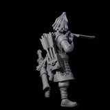 Reloading Human Crossbowman E Miniature for Dungeons and Dragons, Pathfinder or other TTRPGs