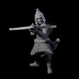 Reloading Human Crossbowman E Miniature for Dungeons and Dragons, Pathfinder or other TTRPGs