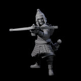 Reloading Human Crossbowman E Miniature for Dungeons and Dragons, Pathfinder or other TTRPGs