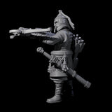 Reloading Human Crossbowman F Miniature for Dungeons and Dragons, Pathfinder or other TTRPGs
