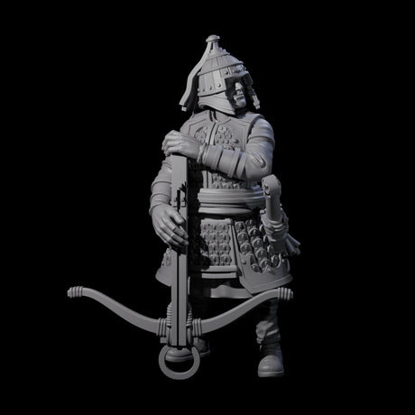 Reloading Human Crossbowman G Miniature for Dungeons and Dragons, Pathfinder or other TTRPGs