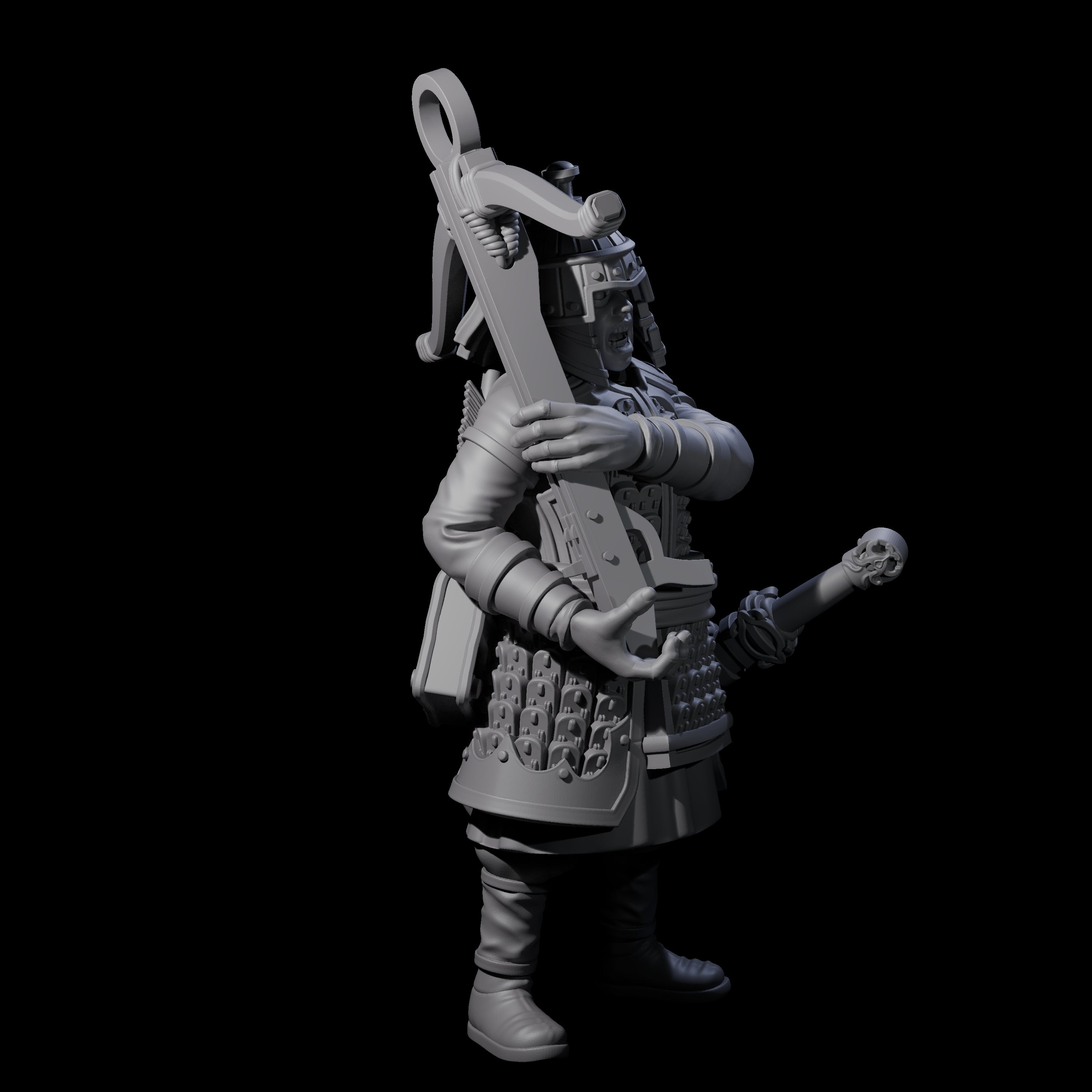 Reloading Human Crossbowman H Miniature for Dungeons and Dragons, Pathfinder or other TTRPGs