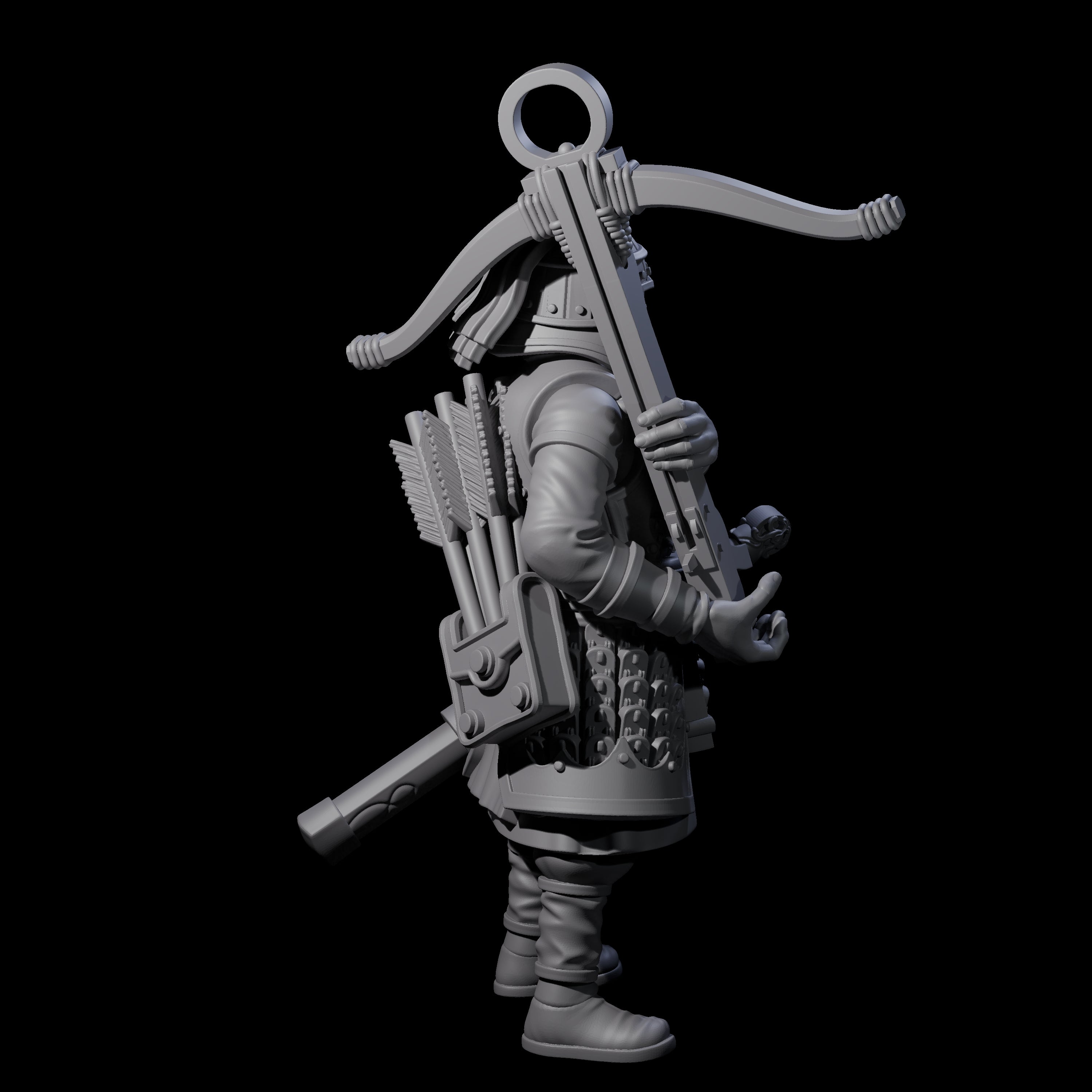 Reloading Human Crossbowman H Miniature for Dungeons and Dragons, Pathfinder or other TTRPGs