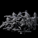 Reloading Human Crossbowmen Miniature for Dungeons and Dragons, Pathfinder or other TTRPGs