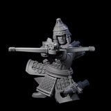 Reloading Human Crossbowmen Miniature for Dungeons and Dragons, Pathfinder or other TTRPGs